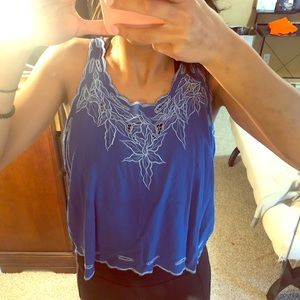 world market blue top
